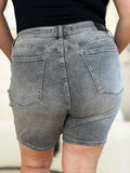 Judy Blue Full Size High Waist Washed Denim Shorts - Desert Sunday