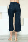 Judy Blue Full Size Side Seam Braid Detail Crop Wide Leg Jeans - Desert Sunday