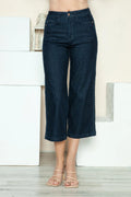 Judy Blue Full Size Side Seam Braid Detail Crop Wide Leg Jeans - Desert Sunday