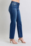Judy Blue Full Size Side Seam Detail Straight Jeans with Pockets - Desert Sunday
