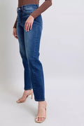 Judy Blue Full Size Side Seam Detail Straight Jeans with Pockets - Desert Sunday