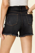 Judy Blue Full Size Tummy Control Fray Hem Shorts - Desert Sunday