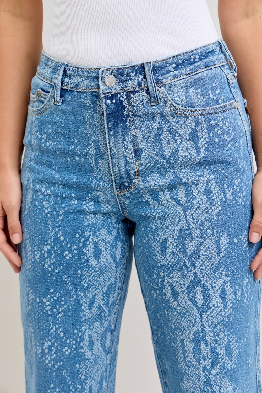 Judy Blue High Rise Ankle Wide Leg Jeans - Desert Sunday