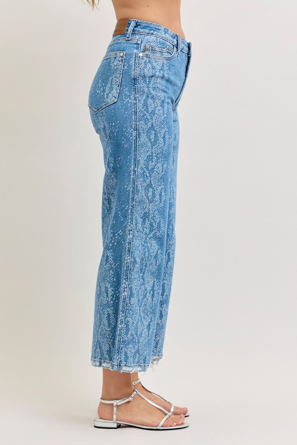 Judy Blue High Rise Ankle Wide Leg Jeans - Desert Sunday