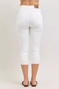 Judy Blue High Waist Extended Waistband Capri Pants with Spade Pockets - Desert Sunday