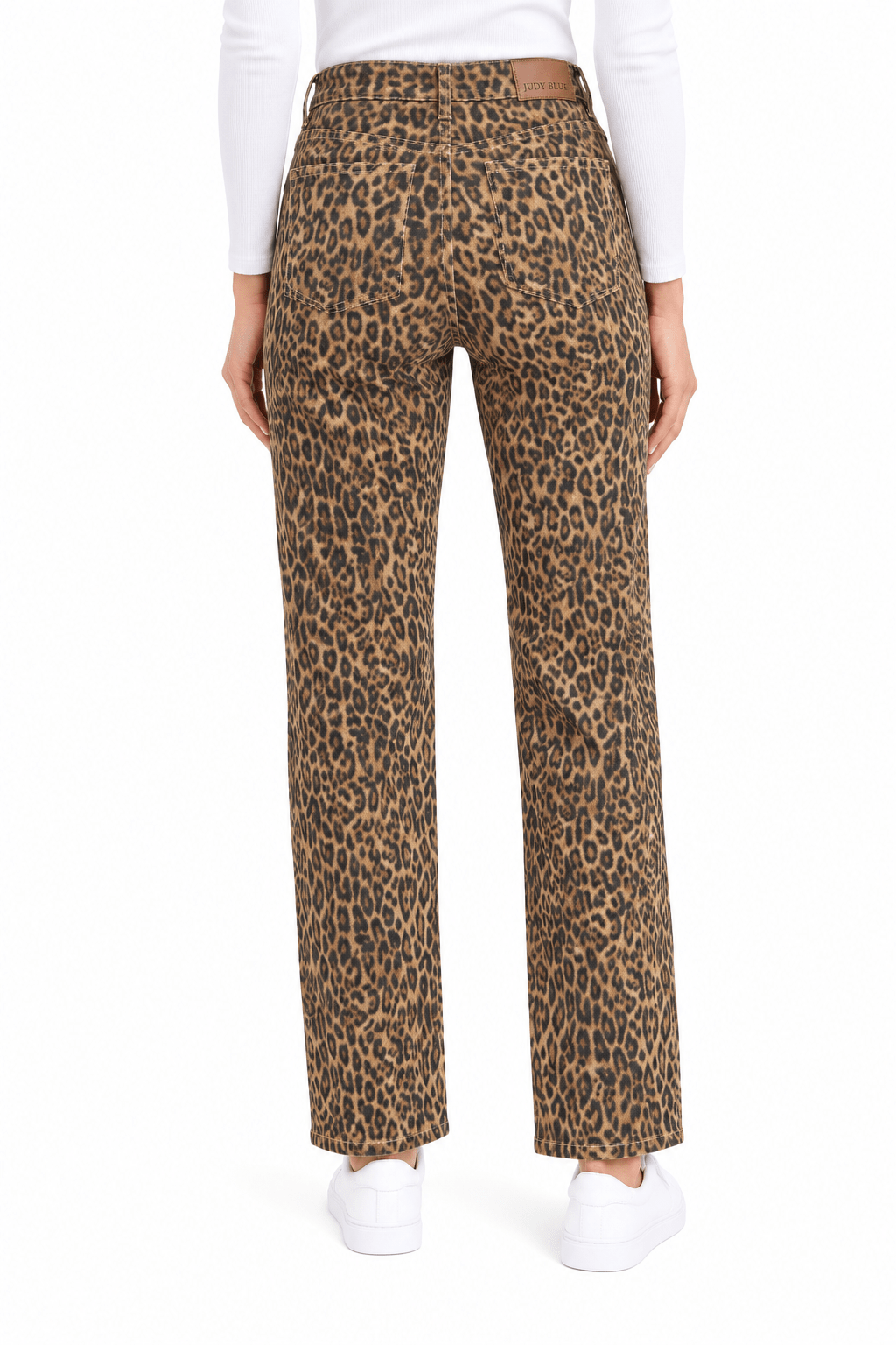 Judy Blue Kimberly Tummy Control Classic Straight Jeans – Leopard - Desert Sunday