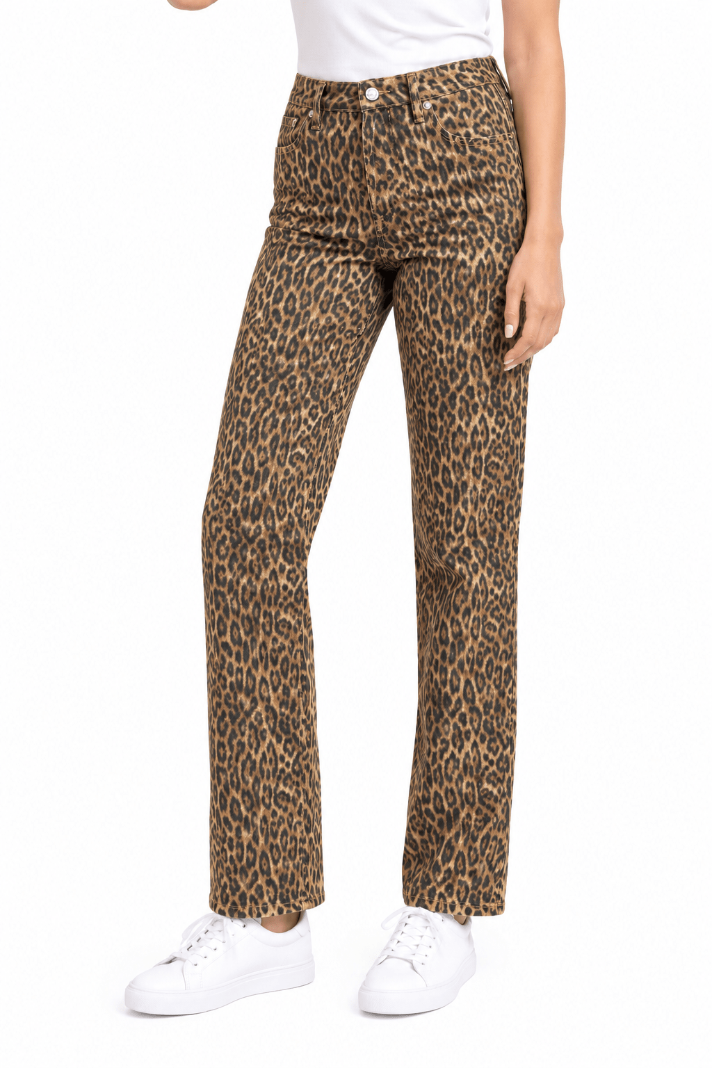 Judy Blue Kimberly Tummy Control Classic Straight Jeans – Leopard - Desert Sunday