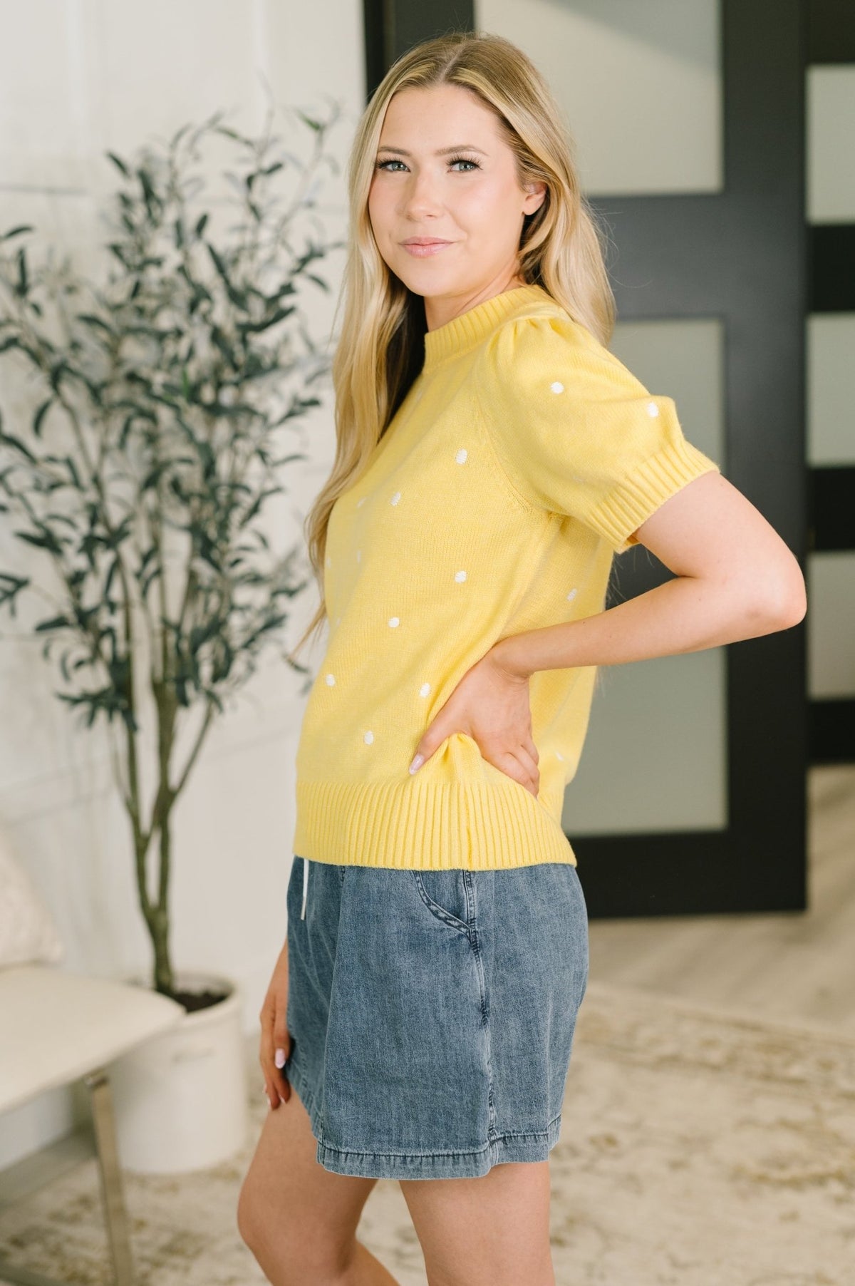 Just One More Look Sweater Knit Top - Desert Sunday