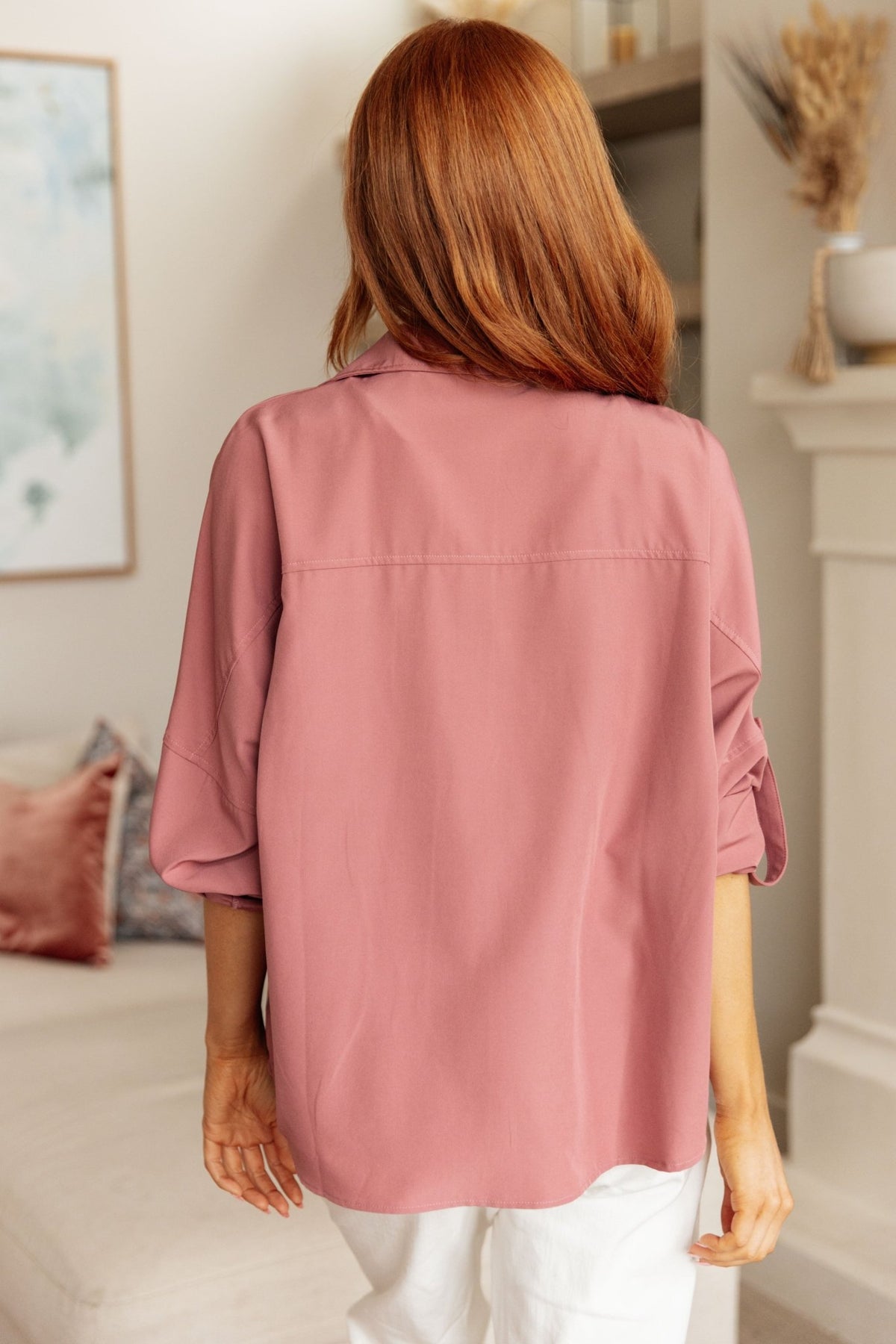 Keep it Profesh Button Up Top - Desert Sunday