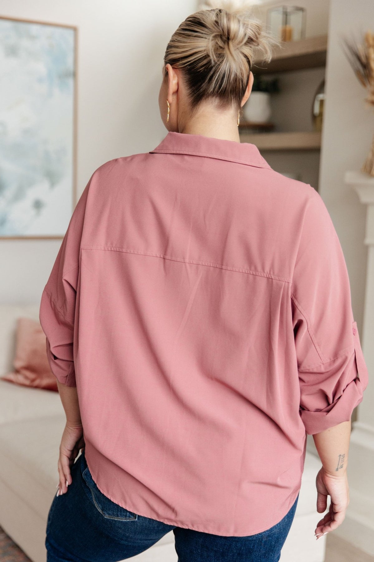 Keep it Profesh Button Up Top - Desert Sunday
