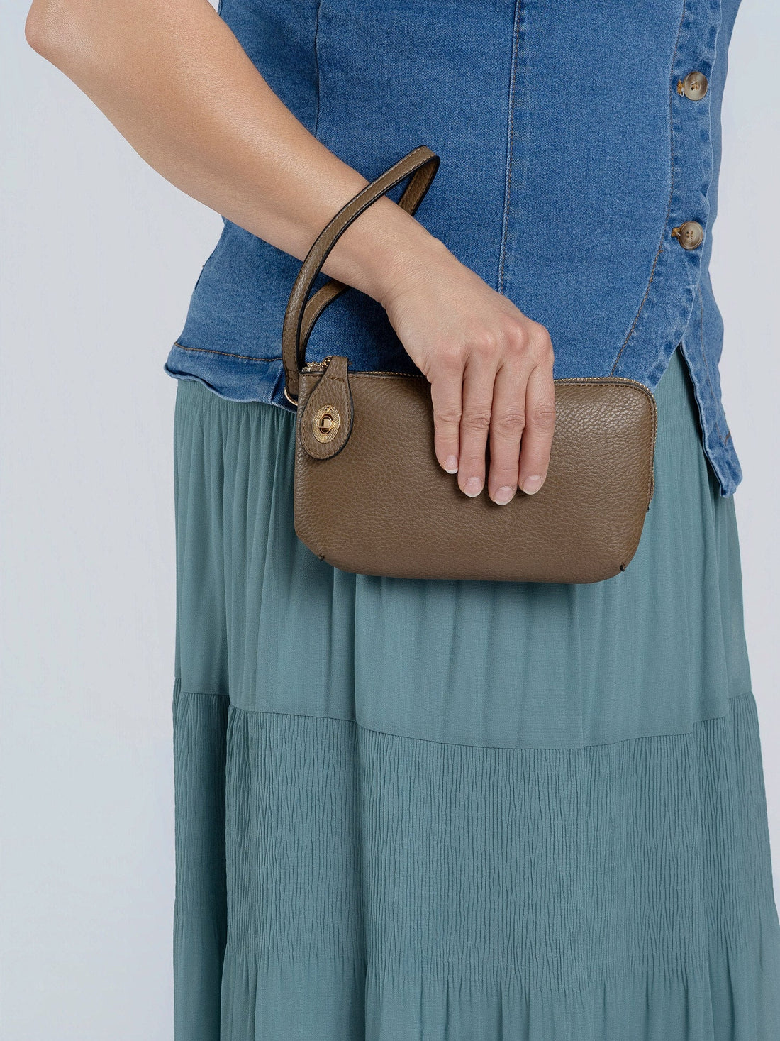 Kendall Twist Lock Crossbody Wrist Bag - Desert Sunday