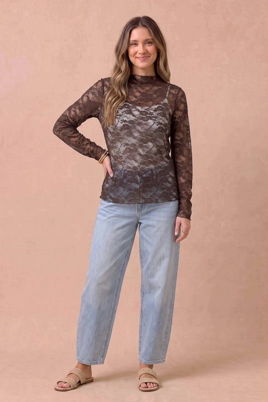 Lace Me Up in Chocolate Brown - Desert Sunday