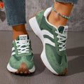 Lace Up Round Toe Sneakers - Desert Sunday