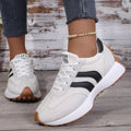 Lace Up Round Toe Sneakers - Desert Sunday