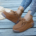 Lace Up Round Toe Sneakers - Desert Sunday