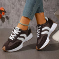 Lace Up Round Toe Sneakers - Desert Sunday