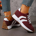 Lace Up Round Toe Sneakers - Desert Sunday