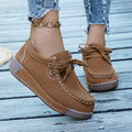 Lace Up Round Toe Sneakers - Desert Sunday