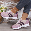 Lace Up Round Toe Sneakers - Desert Sunday