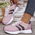 Lace Up Round Toe Sneakers - Desert Sunday