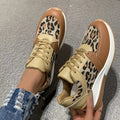 Leopard Lace Up Sneakers - Desert Sunday