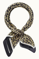 Leopard Satin Neckerchief Scarf - Desert Sunday