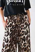 Leopard Straight Pants With Red Stripes Down The Sides - Desert Sunday