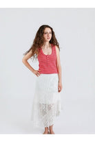 Lily White Midi Skirt - Desert Sunday