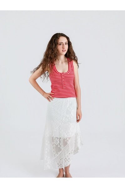 Lily White Midi Skirt - Desert Sunday