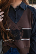 Lucky Ranch Layered Chambray Top - Desert Sunday