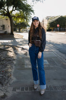 Lucky Ranch Layered Chambray Top - Desert Sunday