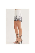 Luna Lace Embroidered Shorts - Desert Sunday