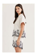 Luna Lace Embroidered Top - Desert Sunday