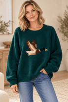 Mallard Sweater In Dark Teal - Desert Sunday