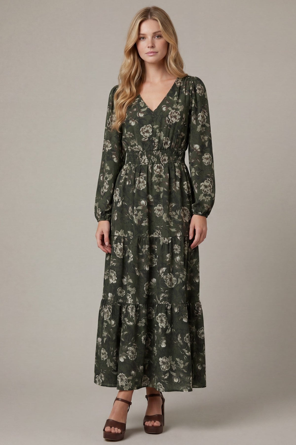 Meadow & Moss Floral Maxi Dress - Desert Sunday