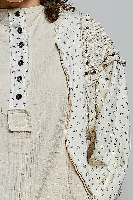 Meadow Muse Cotton Gauze Top - Desert Sunday
