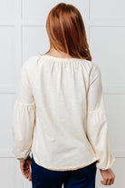 More Than You Would Think Embroidered Blouse - Desert Sunday