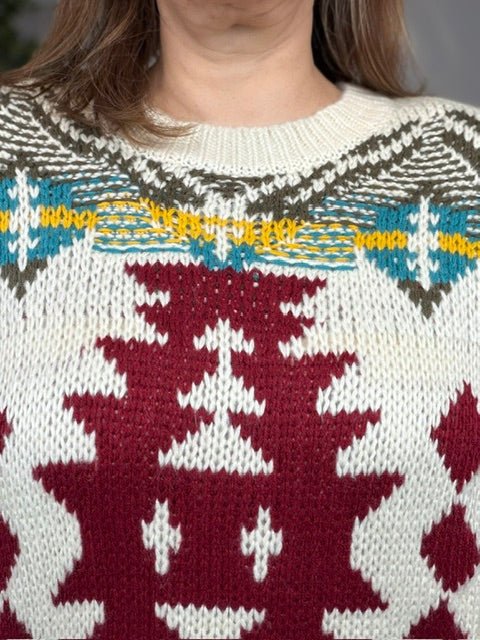 Movie Night Aztec Knit Sweater - Desert Sunday