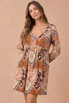 Patch Things Up Mini Dress - Desert Sunday