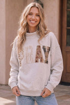 Patchwork Prayers Graphic Sweatshirt in Oatmeal - Desert Sunday