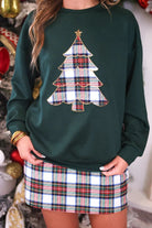 Plaid Christmas Tree Pullover - Desert Sunday