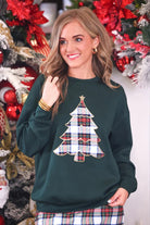 Plaid Christmas Tree Pullover - Desert Sunday