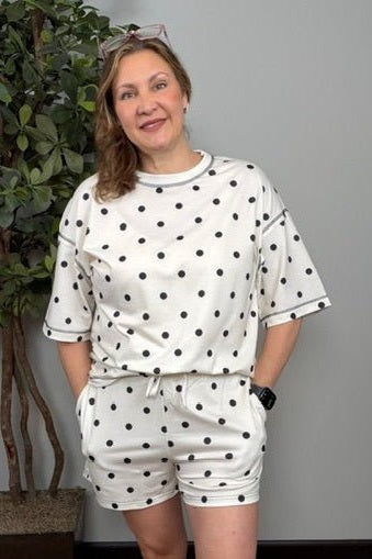 Playful Polka Dot Shorts Set - Desert Sunday