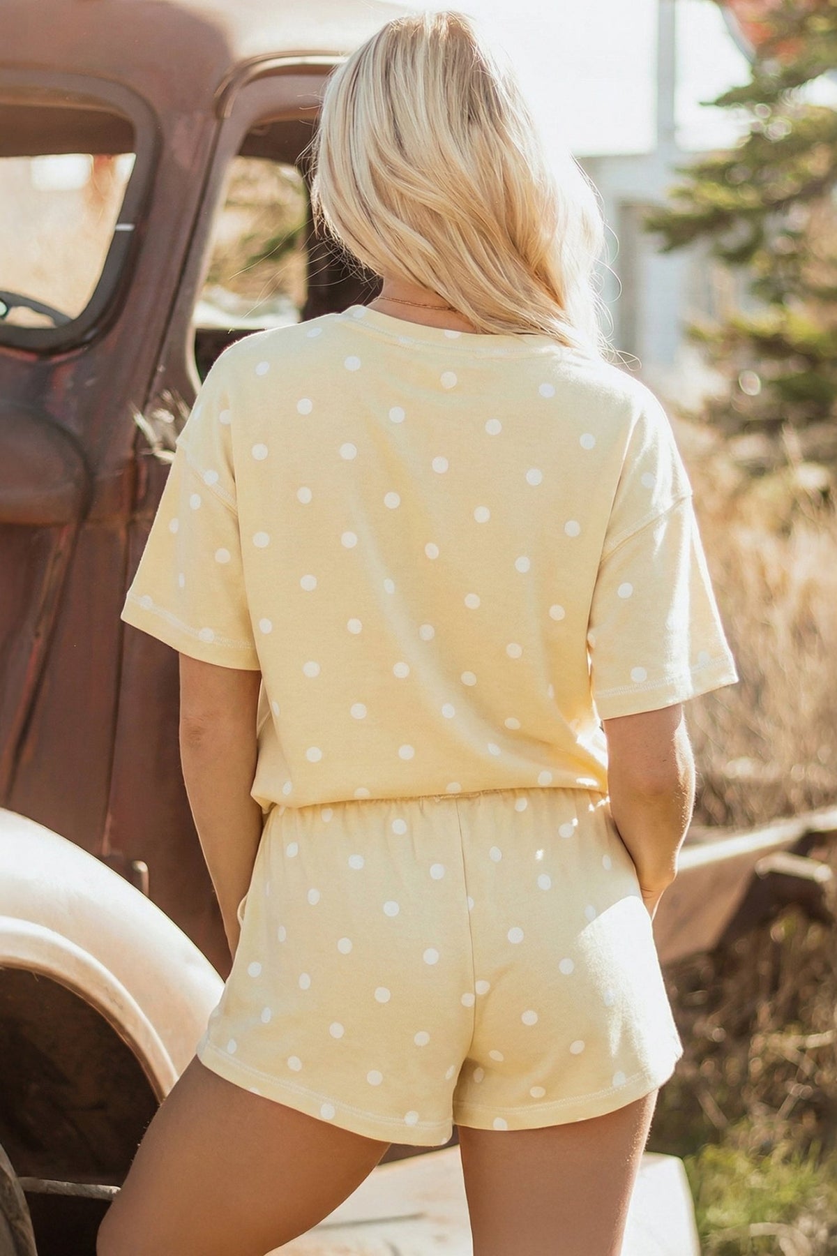 Playful Polka Dot Shorts Set - Desert Sunday
