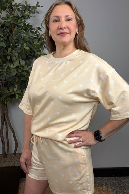 Playful Polka Dot Shorts Set - Desert Sunday