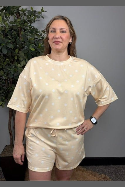 Playful Polka Dot Shorts Set - Desert Sunday