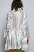 POL Striped Relaxed Fit Shirt Dress - Desert Sunday