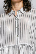 POL Striped Relaxed Fit Shirt Dress - Desert Sunday