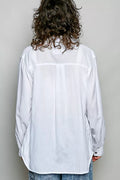 POL Washed Textured Cotton Western Button Front Shirt - Desert Sunday
