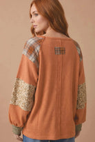 Pumpkin Patch Pretty Waffle Knit Top - Desert Sunday